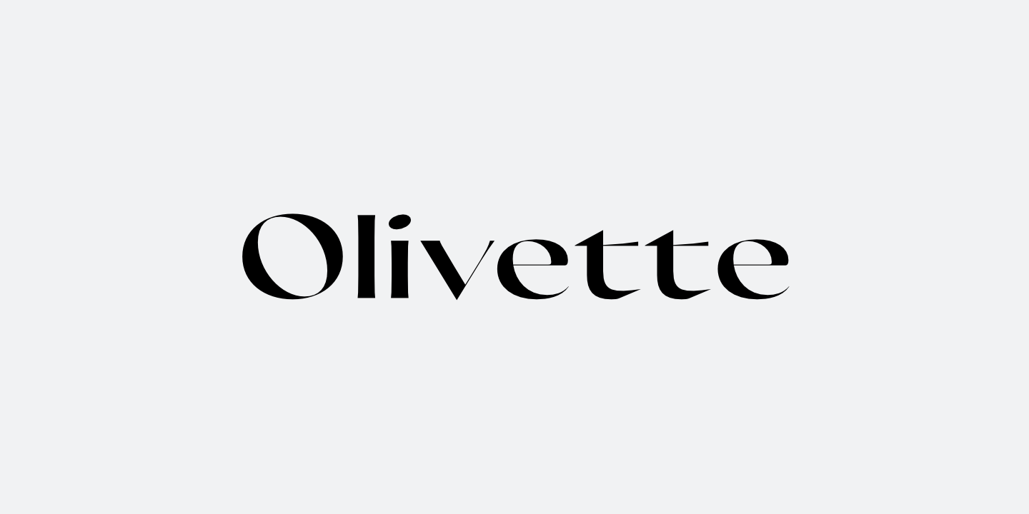 Пример шрифта Olivette CF